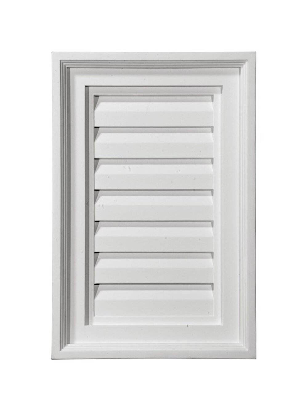 12"W x‎ 24"H x 1 1/8"P Vertical Gable Vent Louver | Functional Urethane, Primed